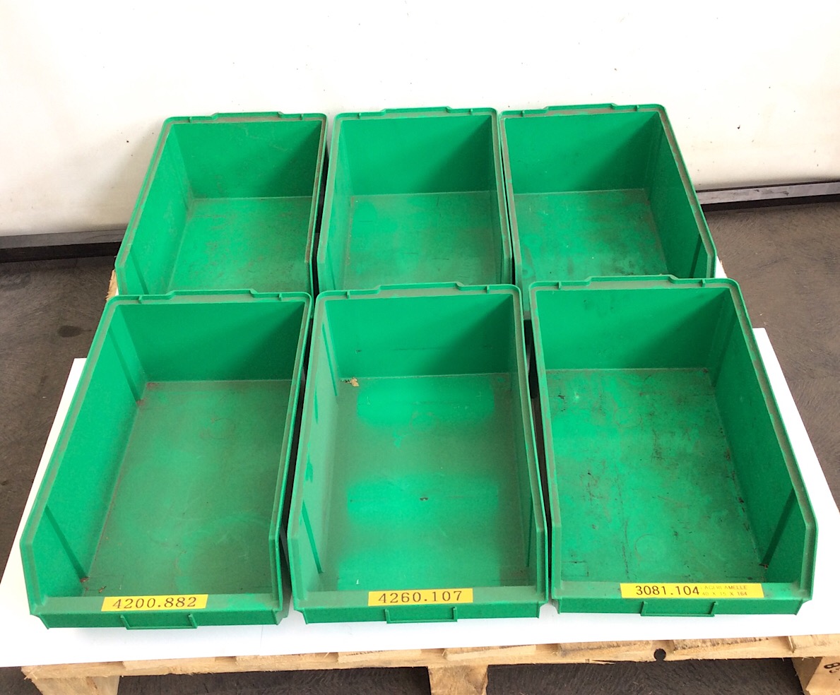 Kunststoff 6x Weidner 6,6 kg stapelbar Lagerboxen Gewicht ca 