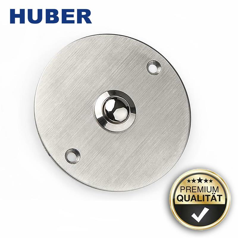 HUBER 12510 Edelstahl Klingelplatte u Putz Türklingel Klingel Klingelschild rund