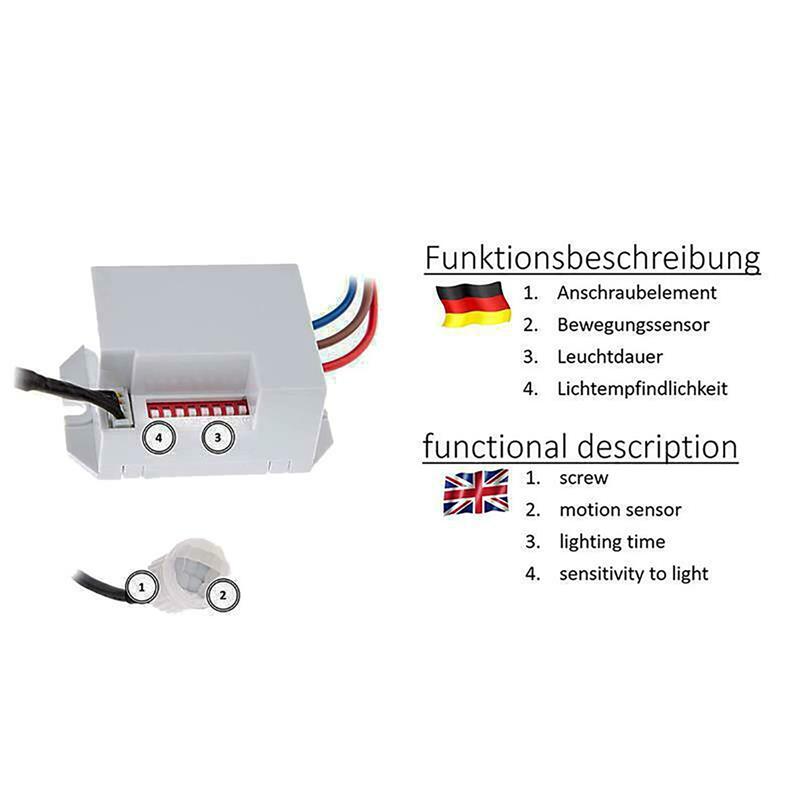 HUBER MOTION 11HF up Bewegunsgmelder 180°//360° weiß einbau unter Putz energie...