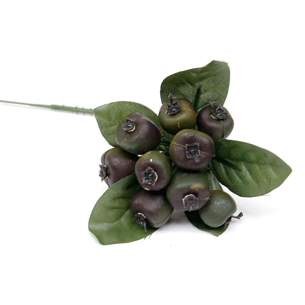 12 x Beeren Pick ca. 6cm, diverse Farben, künstlich, Früchte/ TOP grün/schwarz