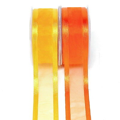 Organza Band mit Satin Kante 38mm breit/ 25 Meter TOP Preis !!!