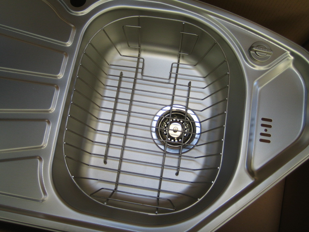 RIEBER Econa Eckspüle Eck Spüle Spültisch 98,5 x 51,5 cm EDELSTAHL