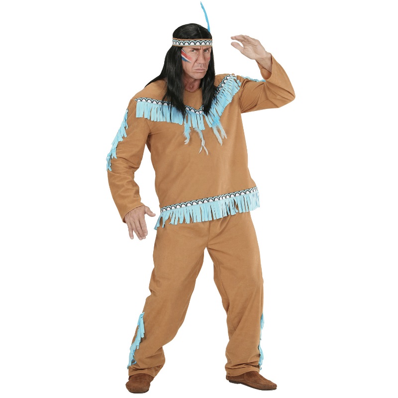 Herren Kostüm INDIANER HÄUPTLING Gr 48 - Apache Fasching Karneval # 5900 S 