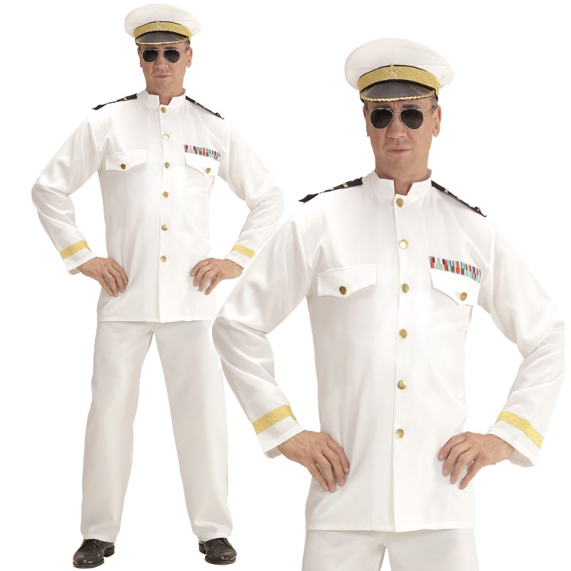 Herrenkostüm Matrose Seemann Offizier Kapitän Uniform Schiff Fasching Karneval