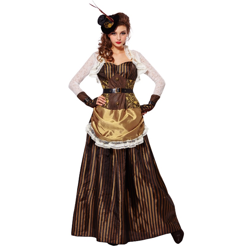 Steampunk Lady Viktorianisches Damen Kostüm Xl 4648 Kleid Hut Gothic 774 Ebay 2347