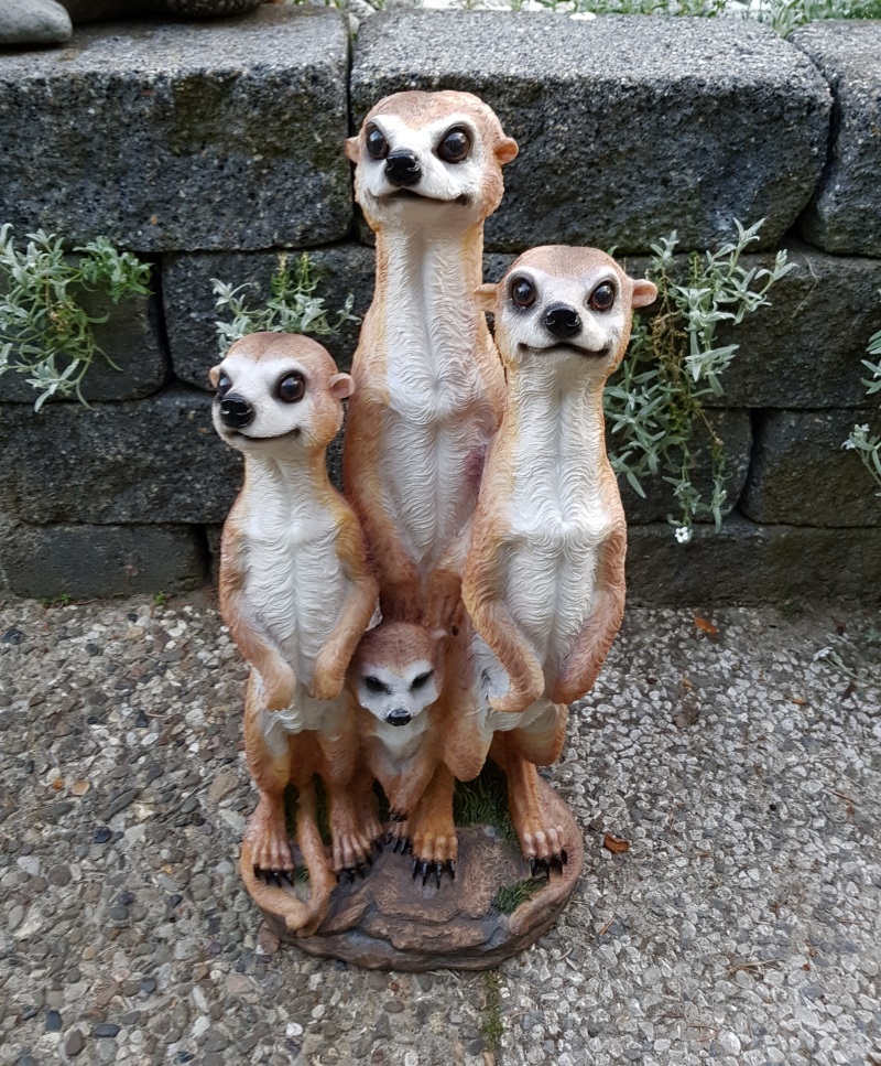 Garten Figur Erdmännchen Familie Haus und Garten Deko