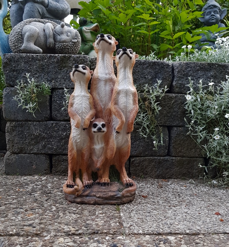 Garten Figur Erdmännchen Familie Haus und Garten Deko