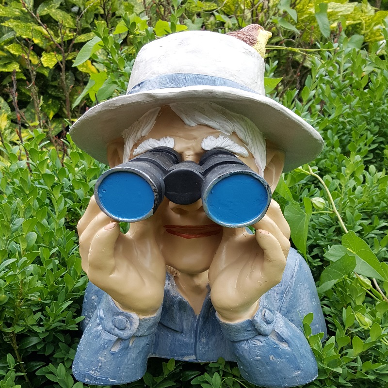 Spanner mit Fernglas Opa Paschulke Garten Deko Figur Jäger mit Hut