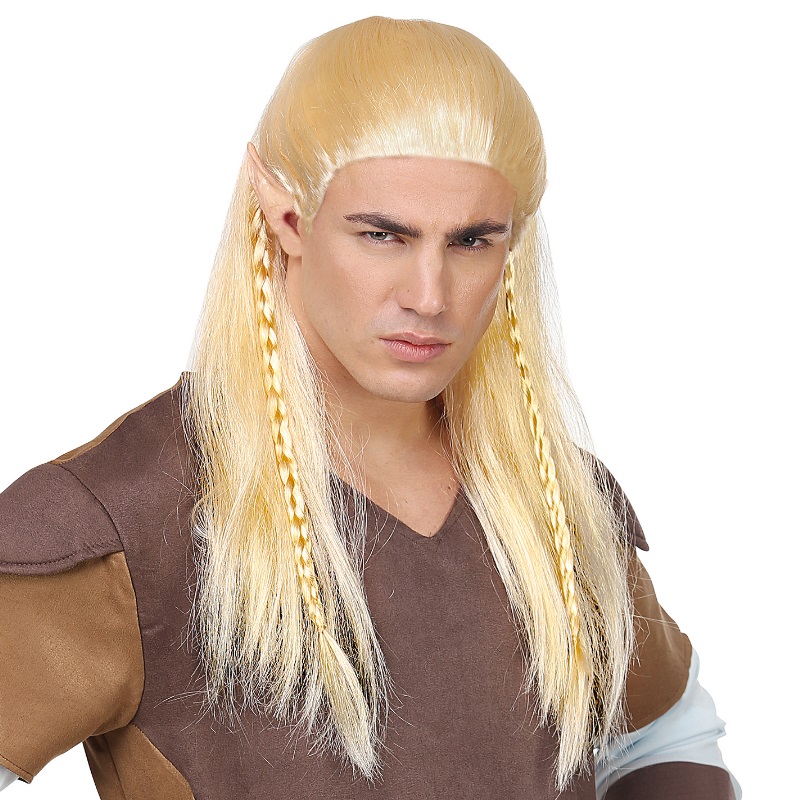 Details Zu Legolas Elben Perucke Blond Herren Perucke Cosplay Elfenperucke Lang Fantasy