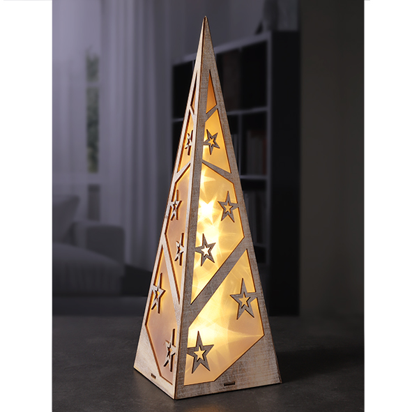 LED Pyramide 45 cm Sterne Effekt Weihnachtsbeleuchtung