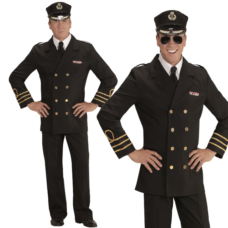 Navy Captain Marine Offizier Herren Kostüm - Karneval Fasching ...