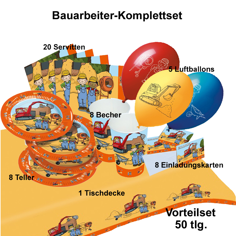 Baustellen-Party /" Partykette /" Kinder-Geburtstag
