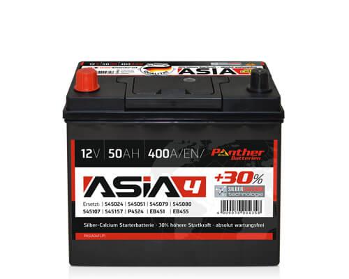 Autobatterie Panther ASIA +30% 04 12V 50Ah 400A - Pluspol links