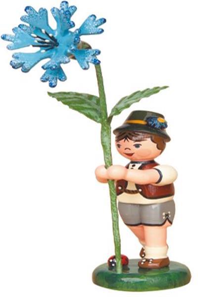 Blumenkind Junge m. Kornblume 11cm von Hubrig Neu vom Fachhändler 308h0008
