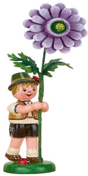 Blumenkind Junge m. Dahlie 11cm von Hubrig Neu vom Fachhändler 308h0013
