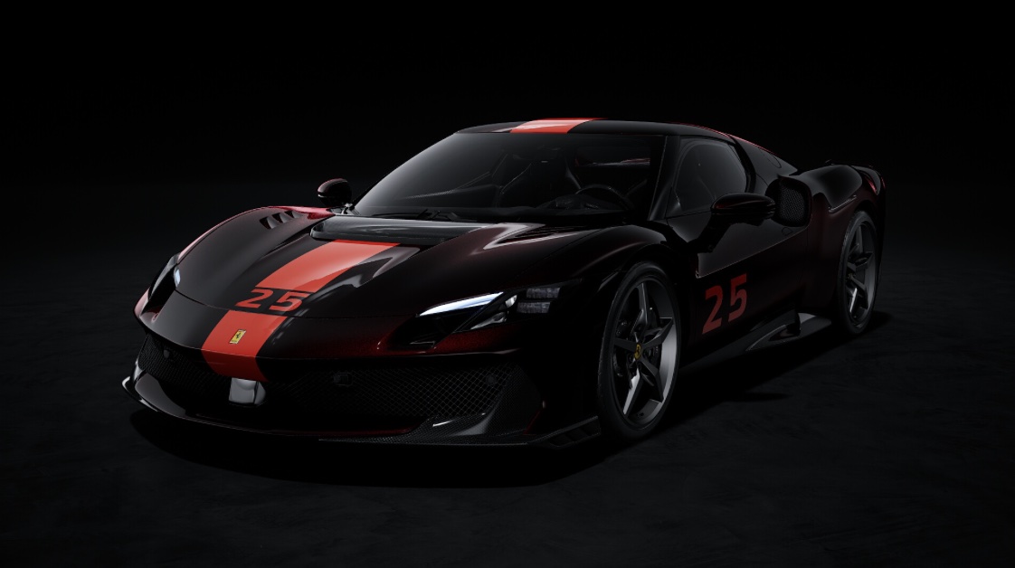 Looksmart Ferrari 296 Speciale Nero Purosangue with Livery 1:43 LS564F