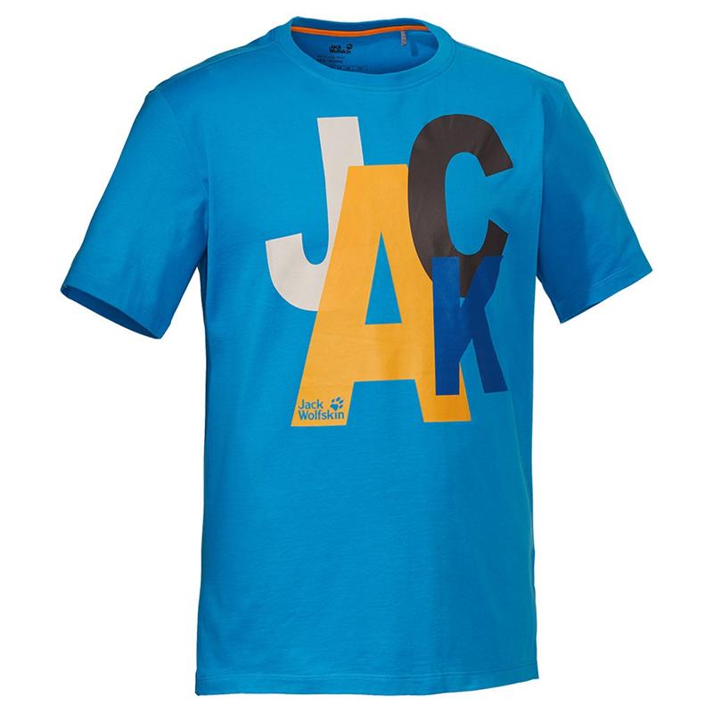 Jack Wolfskin Mixed Jack T Men Logo Shirt blau NEU