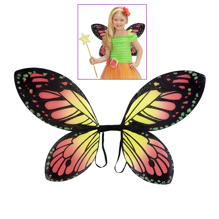 Feen oder Schmetterling Flügel für Kinder Karneval Fasching Party Fee Elfe Märch 