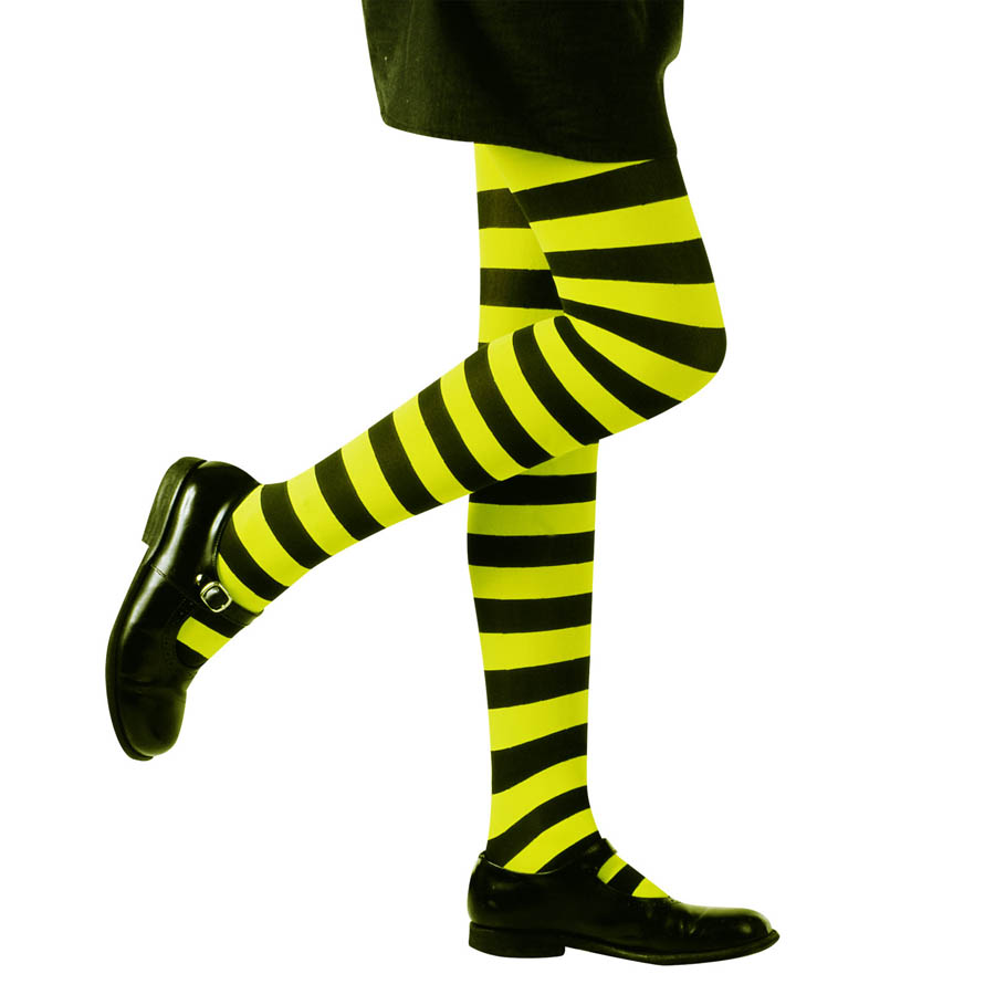 Strumpfhose Für Kinder Gestreift Accessoire Rot-schwarz , Günstige Faschings Accessoires & Zubehör Bei Karneval Megastore