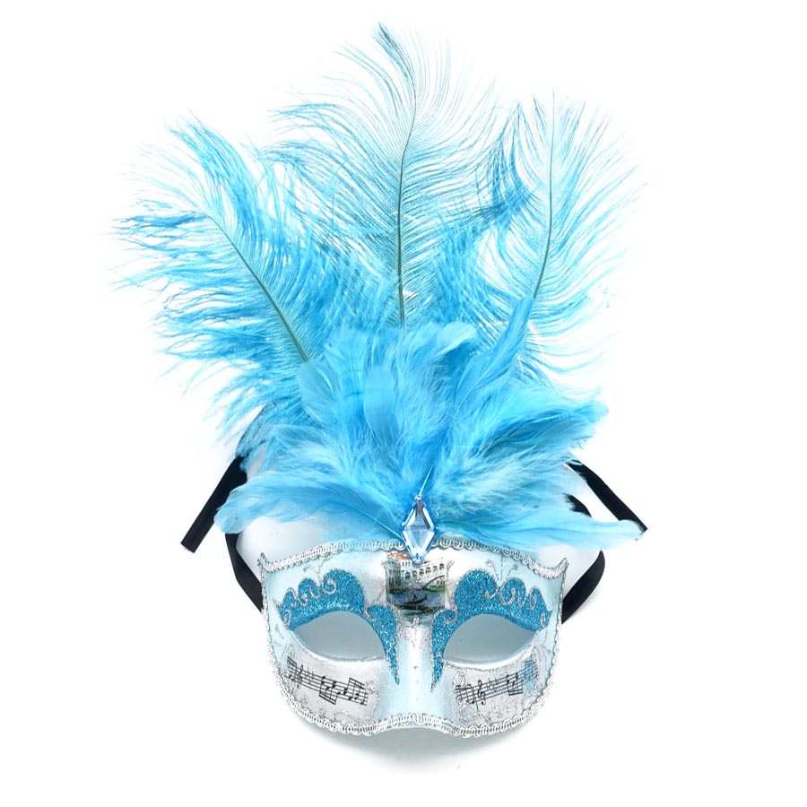 VENIZIANISCHE FEDERMASKE # Karneval Fasching Venedig Maske Federn Maskenball - Bild 8 von 9