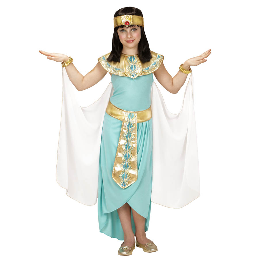 Wicked Costumes Kinderkostüm Ägyptischer König – Inkl. Tunika, Kragen, Gürtel, Manschetten & Kopfschmuck (Größen 3-13 Jahre)