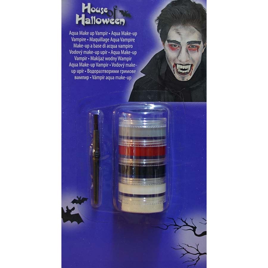VAMPIR SCHMINKE Halloween Karneval Fasching Dracula Kostüm Zubehör Make Up Farbe - Bild 1 von 3