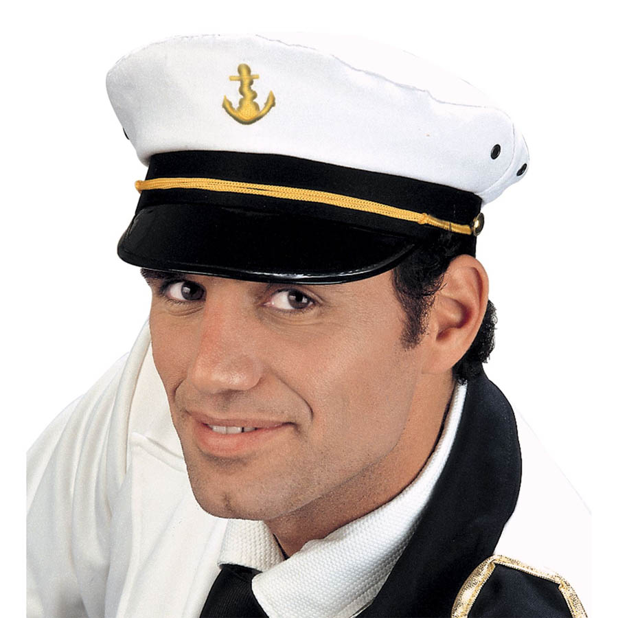 4 x Kapitänsmütze Offizier Mütze Kostüm Matrosenmütze Weiß Fasching Kapitänshut 