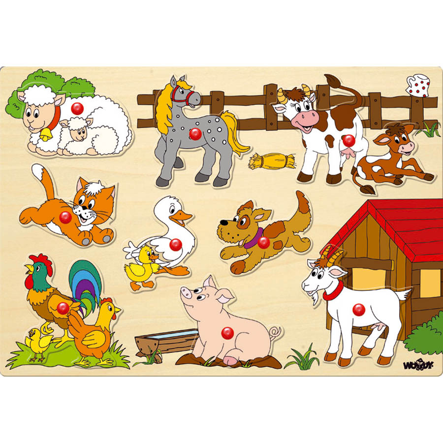 Kinder Puzzle Steckpuzzle Holz Setzpuzzle Uhr Zahlen Tiere Zoo Autos OVP NEU 