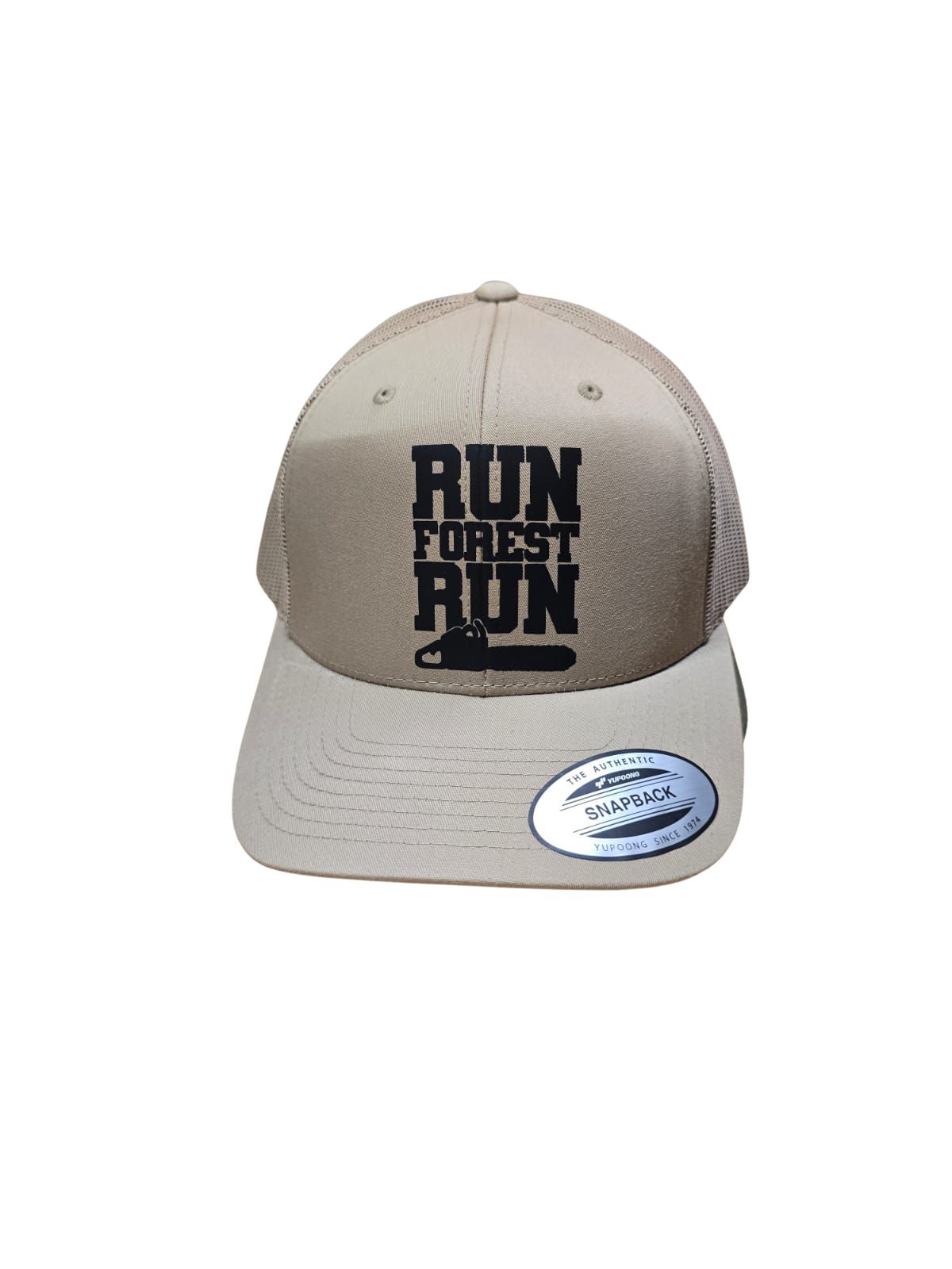 Flex fit Retro Trucker Cap verschiedene Farben und Modelle (Motorsäge) Beige Run Forest Run