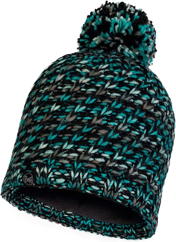 Buff Knitted & Polar Hat Valya Turquoise