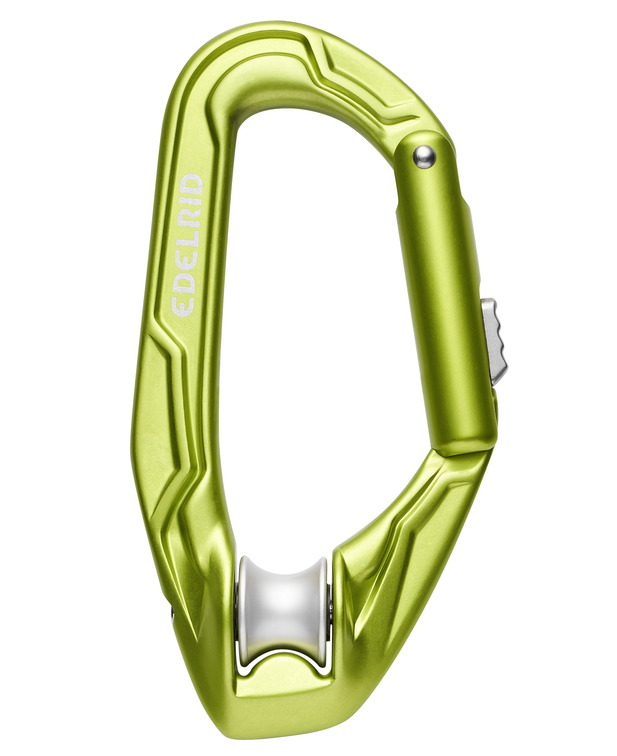 Edelrid Axiom Slider Verschlussarabiner mit integrierter Seilrolle