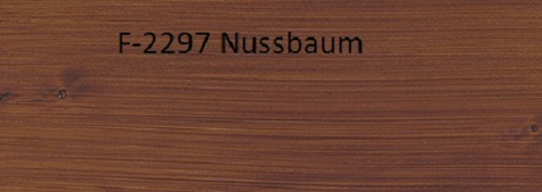 F 2297 nussbaum farbig transparent aussen Naturholzfarbton neu