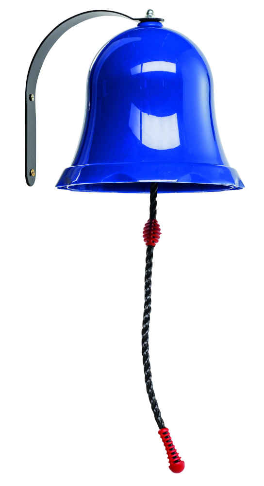 RING Glocke blau aus PP, inkl. Holzschrauben und Halterung
