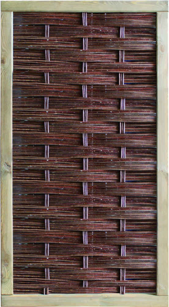 LABO-3D Weidengeflechtzaun 94 x 180 cm, geschlossen Rahmen 70 x 35 mm