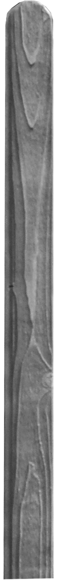 KASIA / BARTEK-Serie Pfosten 9 x 9 x 190 cm, Kopf gerundet grau lasiert