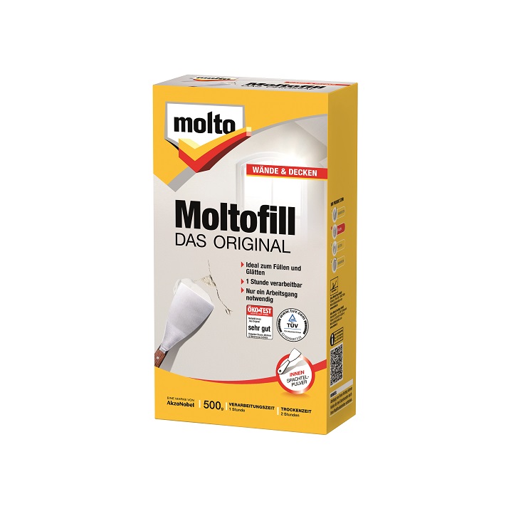Molto Moltofill Das Original Spachtelpulver für Innen weiß 500g