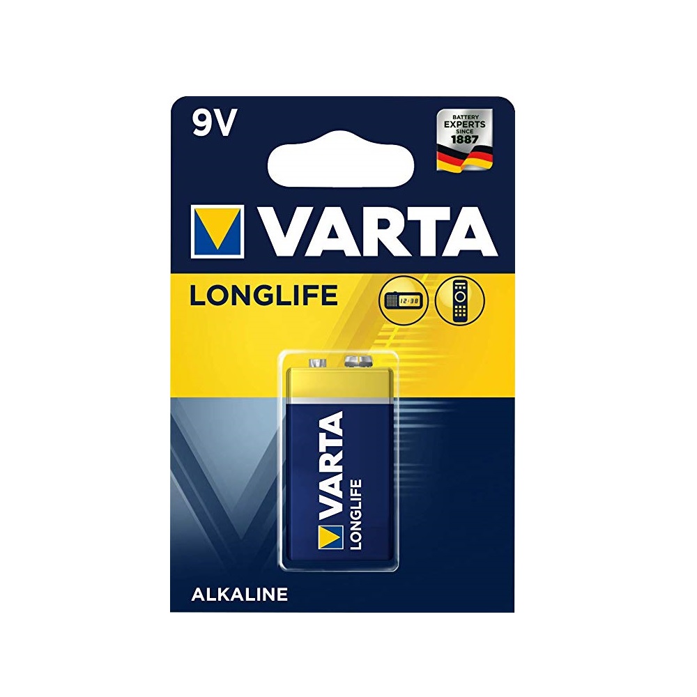 VARTA LONGLIFE 9 Volt Batterie 1er Blister E-Block PP3 MN1604 Transistor
