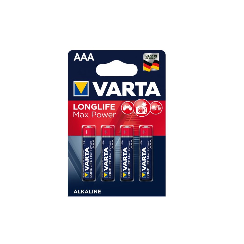 VARTA LONGLIFE Max Power AAA 1,5 Volt Batterie 4er Blister Micro MN2400