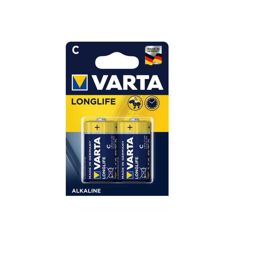 VARTA LONGLIFE C 1,5 Volt Batterie 2er Blister Baby MN1400 1/2 Torcia