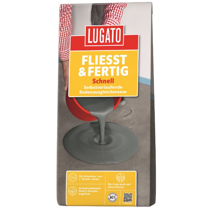 Lugato Fliesst & Fertig schnell Bodenausgleichsmasse 5 kg
