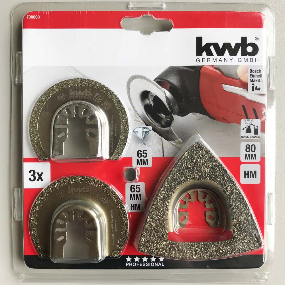 KWB Multi Tool Set 3tlg. Fliesen Reparatur Set