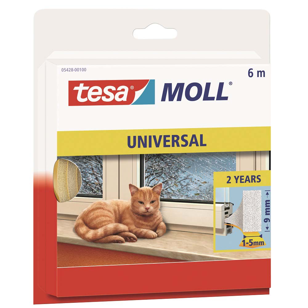 tesamoll® Universal Schaumstoff für Spalten von 1 bis 5 mm selbstklebend