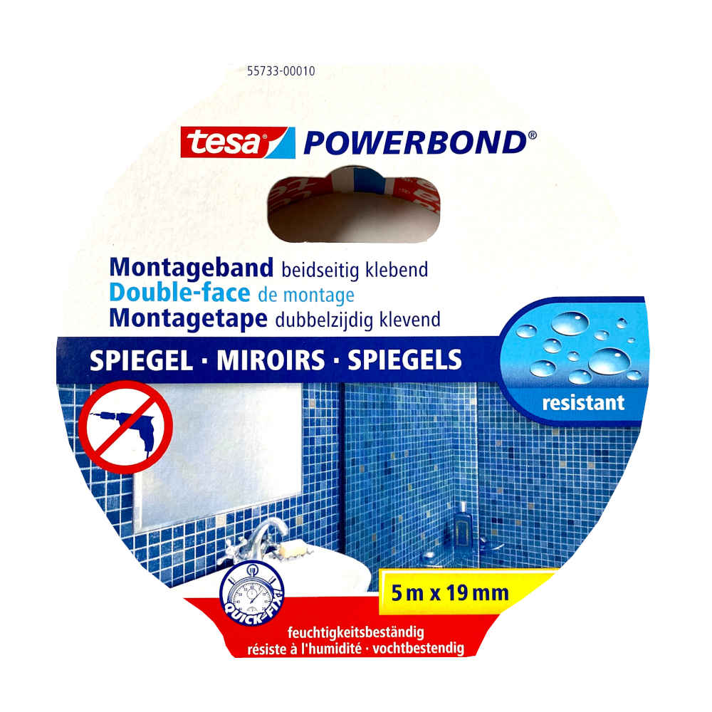 tesa Powerbond Montageband 5m Spiegelband