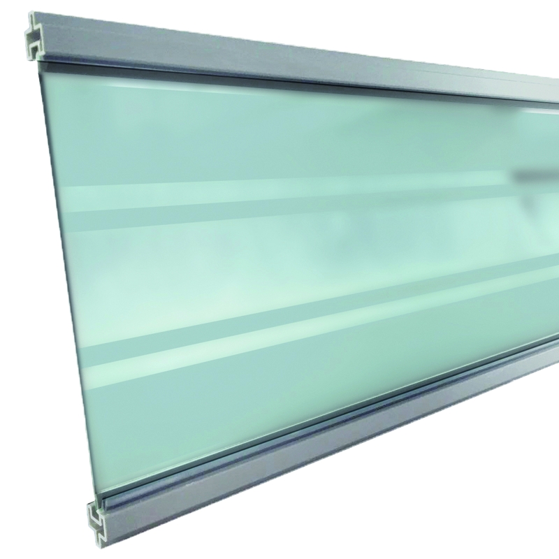 GOTLAND-Serie WPC-Steckzaunsystem Glasfüllung 6 x 206 x 1793 mm SILBER