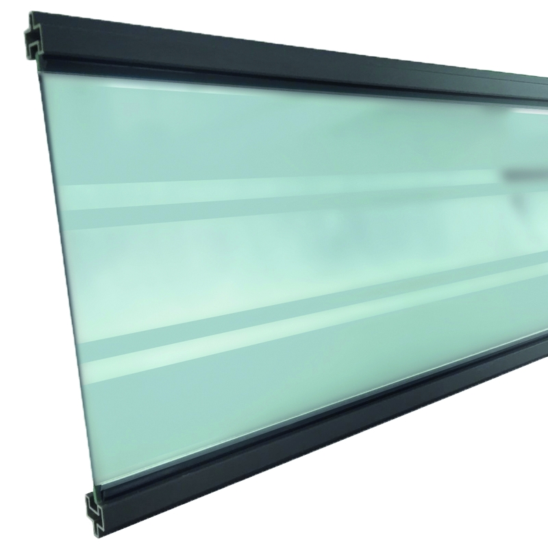 GOTLAND-Serie WPC-Steckzaunsystem Glasfüllung 6 x 206 x 1793 mm ANTHRAZIT