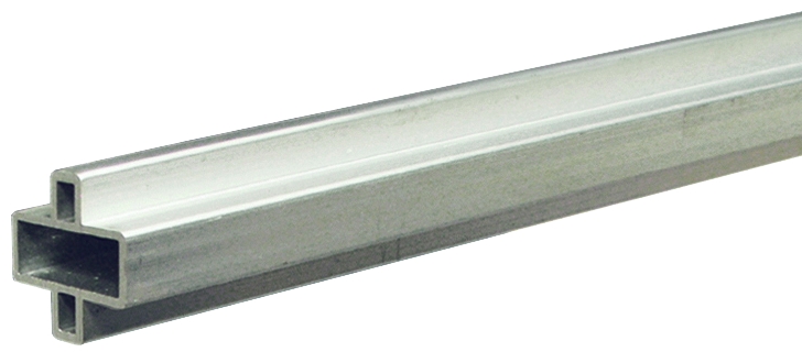 GOTLAND-Serie WPC-Steckzaunsystem Design-Zwischenleiste, 20 x 10 x 1795 mm, Aluminium SILBER