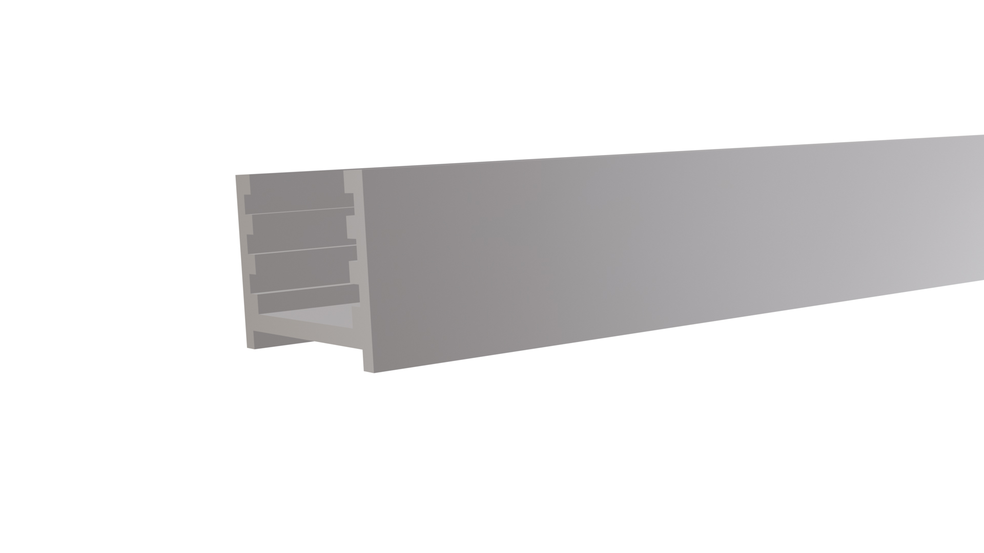 Aluminium-Wandprofil f. Steckzaunserien SILBER, 20 x 20 x 2000 mm, inkl. Abstandhalter