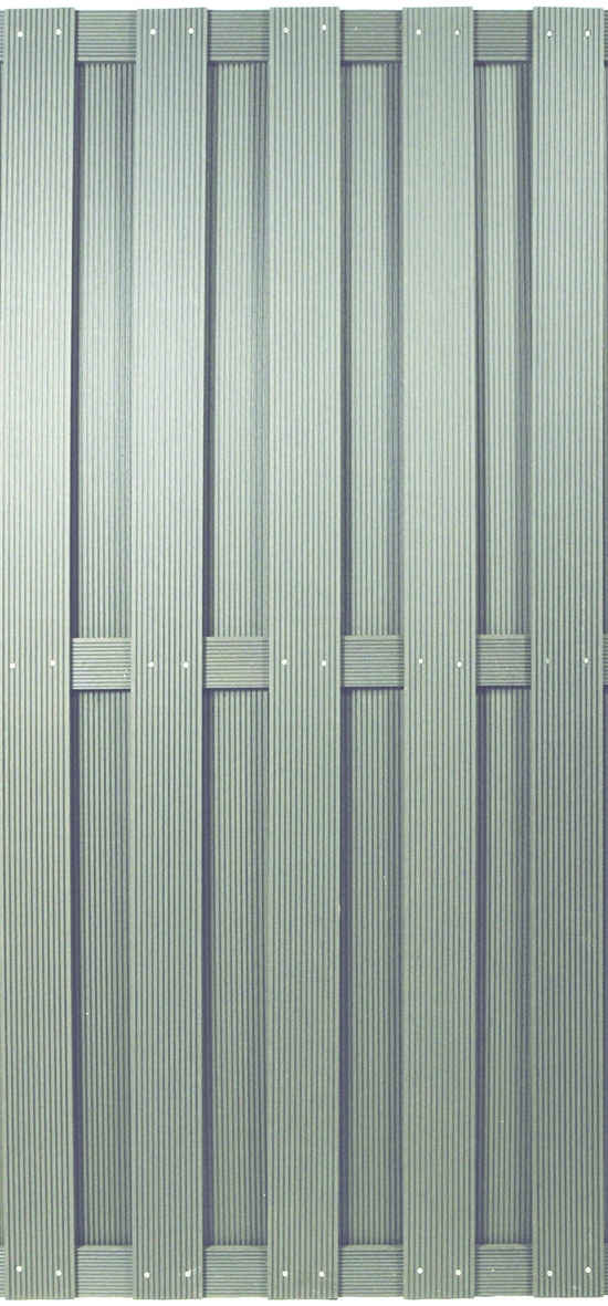SHANGHAI-Serie silbergrau 90 x 180 cm, WPC-Bretterzaun