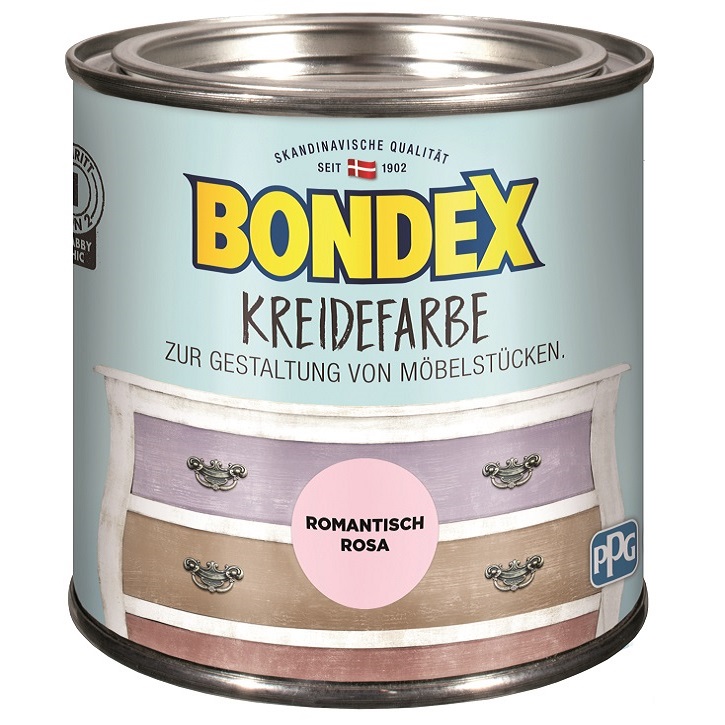 Bondex Kreidefarbe 0,5 L romantisch rosa