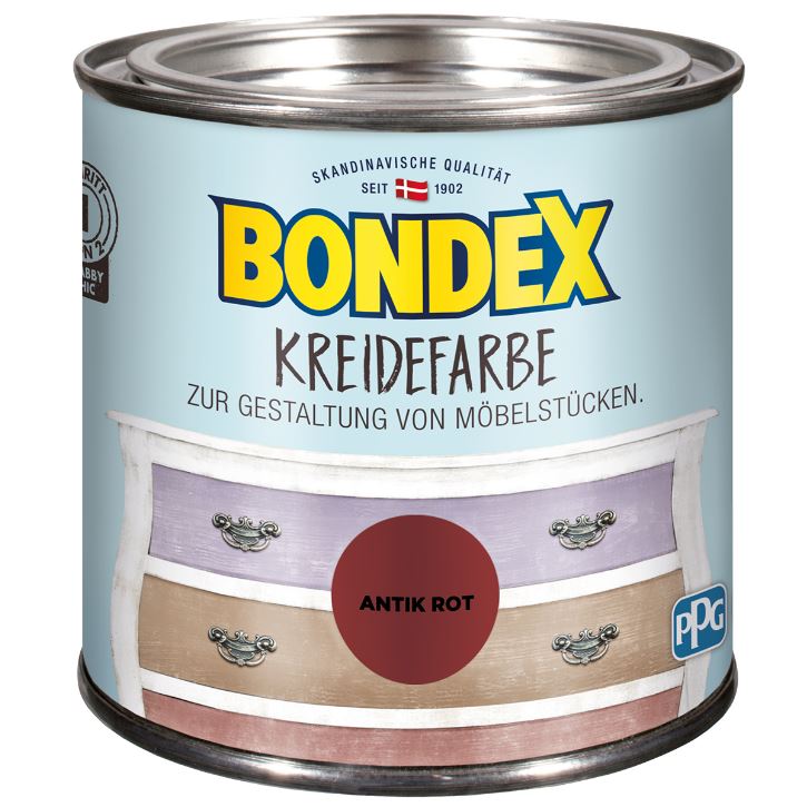 Bondex Kreidefarbe 0,5 L antik rot